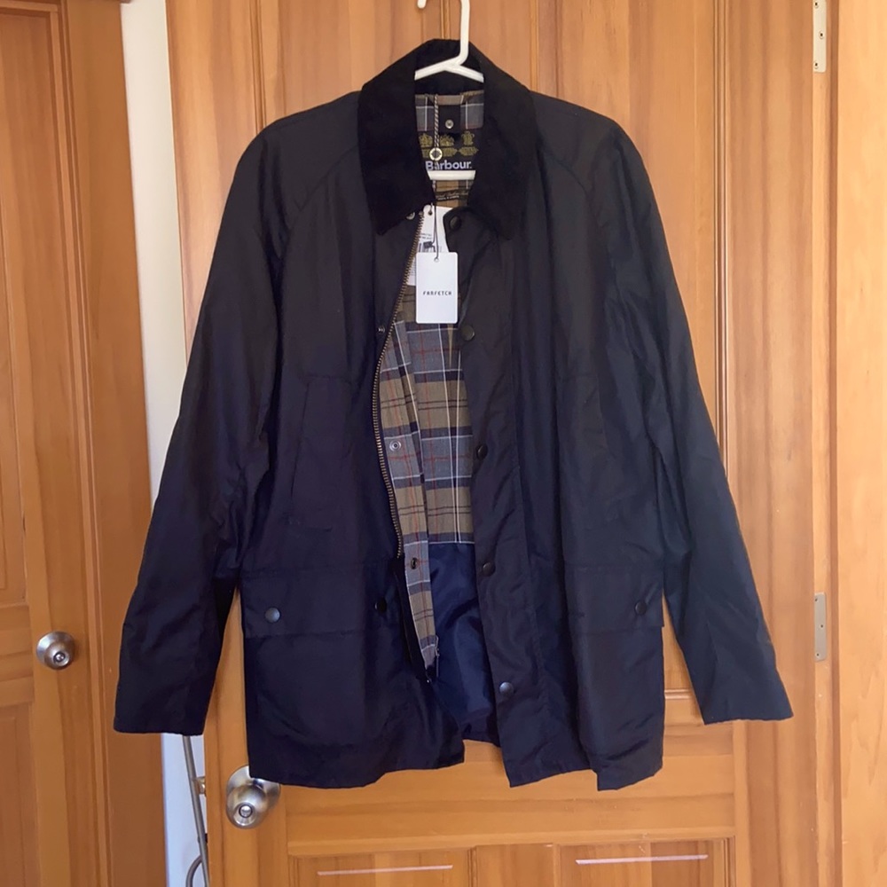 Barbour Men’s Ashby Black Jacket size L NWT